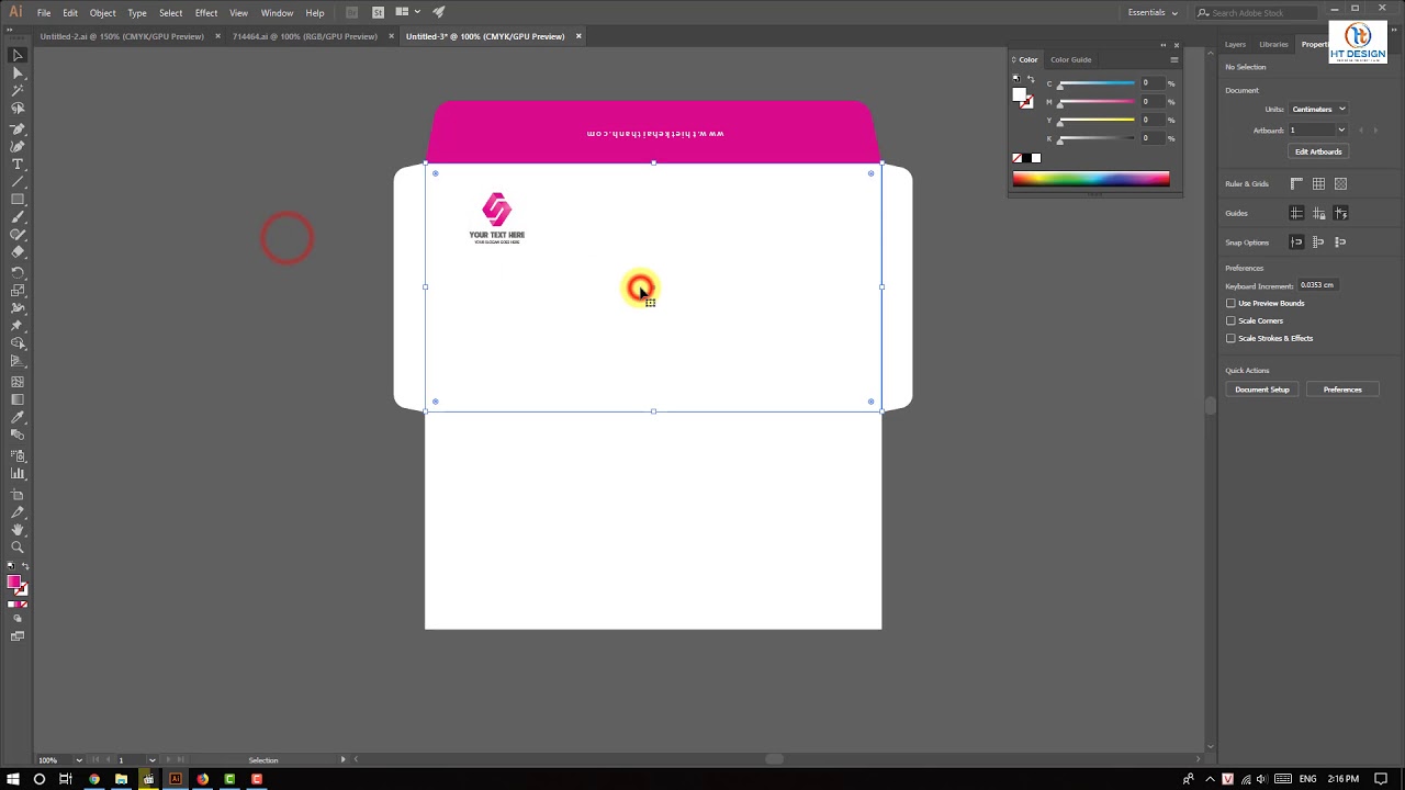 Hướng dẫn thiết kế bao thư bằng illutrator cc2018 | Thietkehaithanh