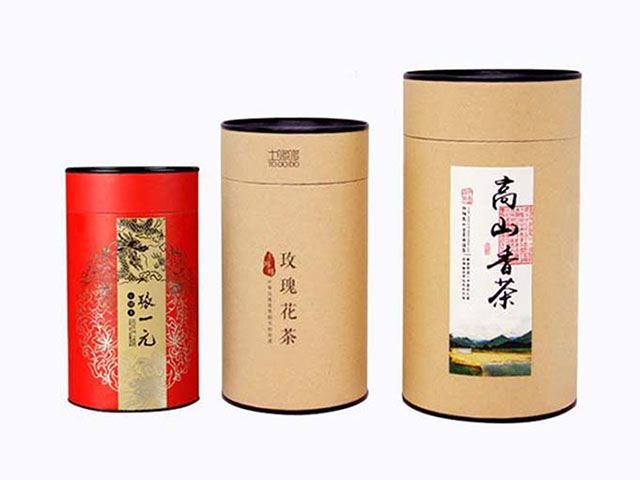 Mẫu hộp trà tròn đơn giản theo phong cách Trung Quốc