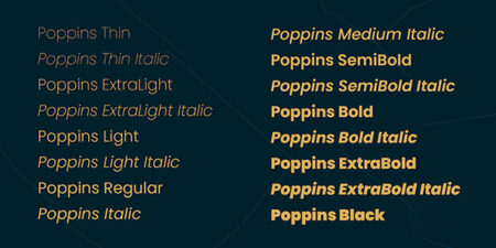Poppins là font chữ khá dễ đọc