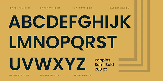 Font chữ Poppins ngày càng được ứng dụng rộng rãi