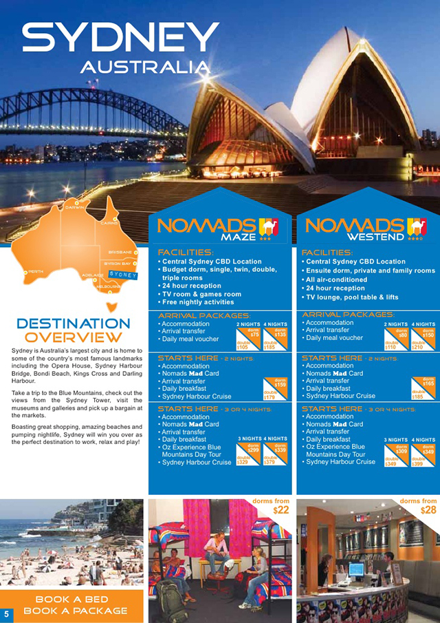 Mẫu tờ rơi giới thiệu du lịch Sydney