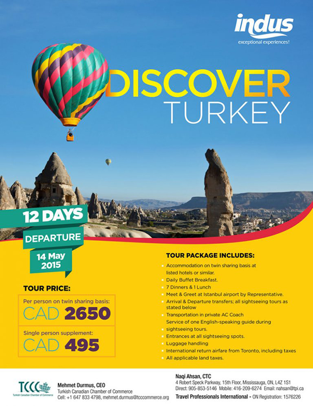 Mẫu tờ rơi giới thiệu tour du lịch tại Thổ Nhĩ Kỳ