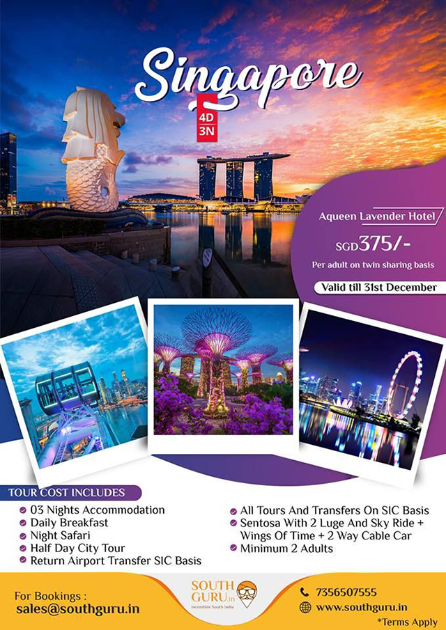 Mẫu tờ rơi giới thiệu tour du lịch tại Singapore