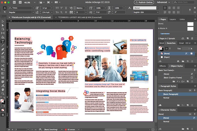 Phần mềm thiết kế Catalogue Adobe InDesign CC