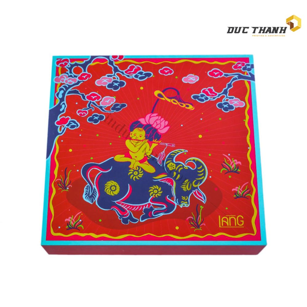 Mẫu in hộp cứng hình vuông truyền thống