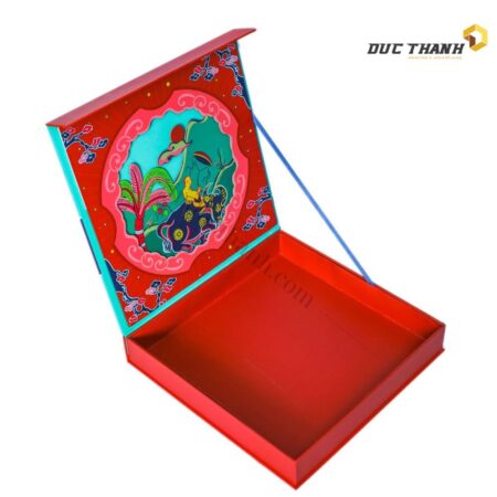 Mẫu in hộp cứng hình vuông truyền thống