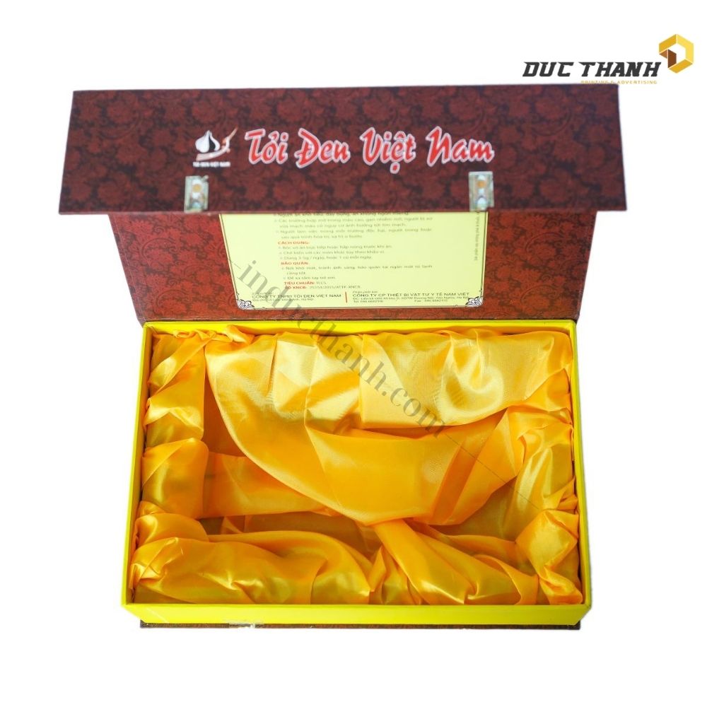 Mẫu in hộp cứng tỏi đen
