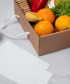 hàng. Hộp quà đựng trái cây bằng giấy kraft bảo vệ môi trường