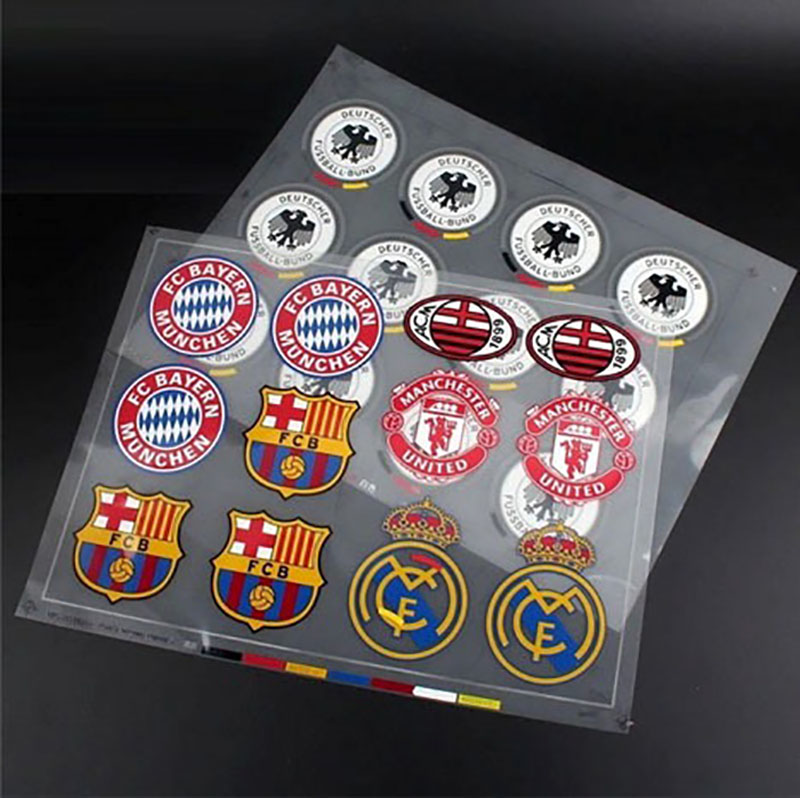 Mẫu in decal nhựa logo các câu lạc bộ bóng đá