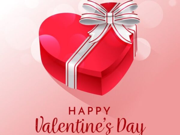 Mẫu hộp quà tặng hình trái tim Valentine màu đỏ rực rỡ