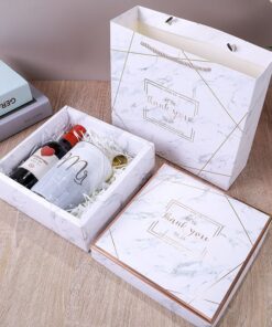 Mẫu hộp quà tặng sinh nhật họa tiết vân đá