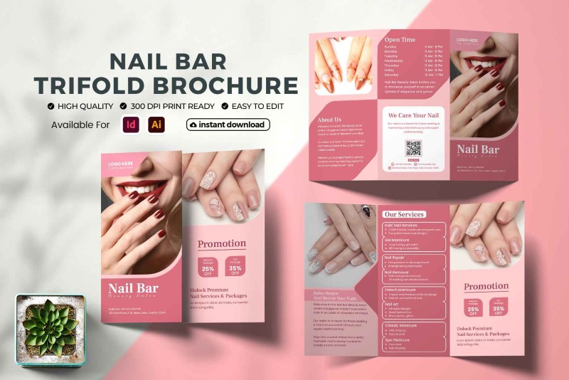 Brochure nails