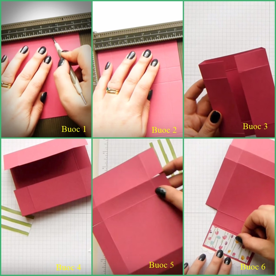 Cách làm hộp quà tặng bằng giấy bìa cứng