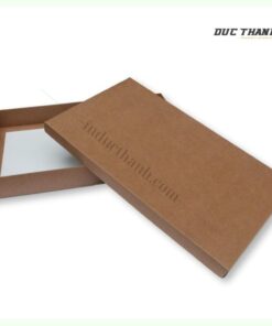 Mẫu hộp giấy đựng quần áo màu nâu kraft tự nhiên