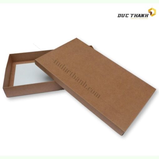 Mẫu hộp giấy đựng quần áo màu nâu kraft tự nhiên