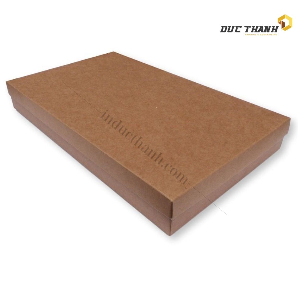 Mẫu hộp giấy đựng quần áo màu nâu kraft tự nhiên