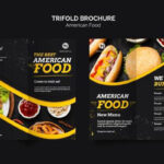 Mẫu tờ gấp 3 về Food