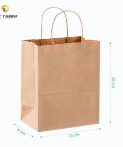 Túi giấy kraft kích thước 22x16x8cm tại xưởng in Đức Thành
