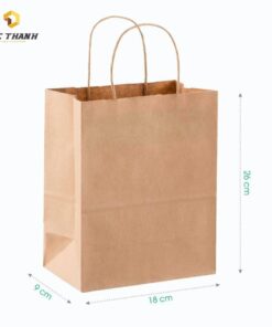 Túi giấy kraft kích thước 26x18x9cm tại xưởng in Đức Thành