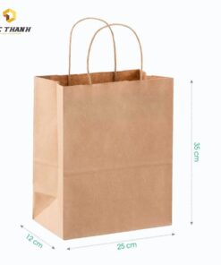 Túi giấy kraft kích thước 35x25x12cm tại xưởng in Đức Thành