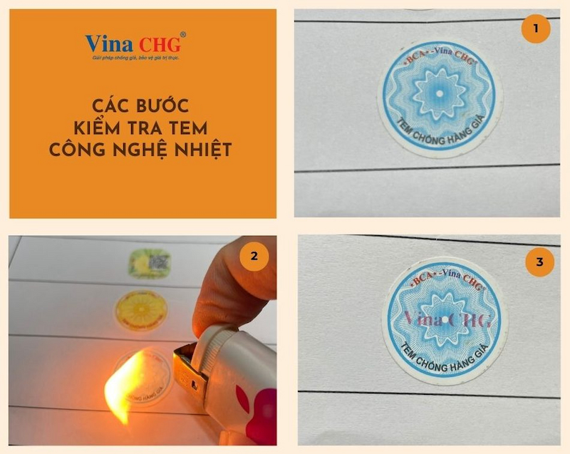 Cách nhận biết tem chống hàng giả công nghệ nhiệt đơn giản