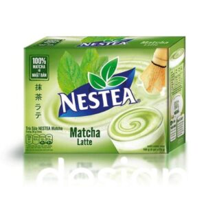 Mẫu in hộp trà xanh matcha dạng túi lọc với đầy đủ thông tin hai bên hộp