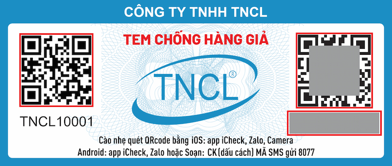 Tem xác thực được sử dụng rộng rãi, bảo mật cao