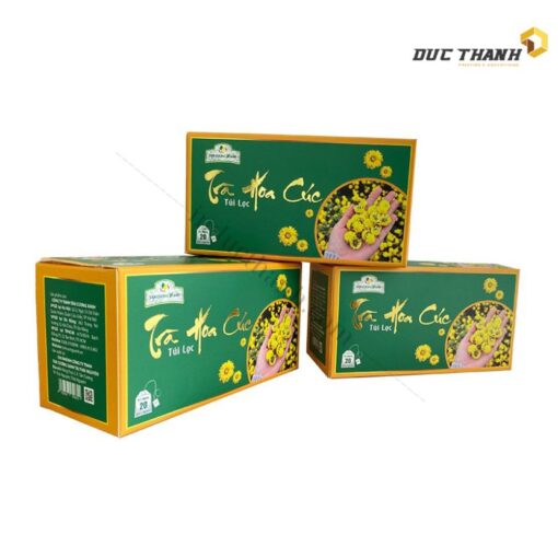 Mẫu hộp giấy đựng trà hoa cuc túi lọc