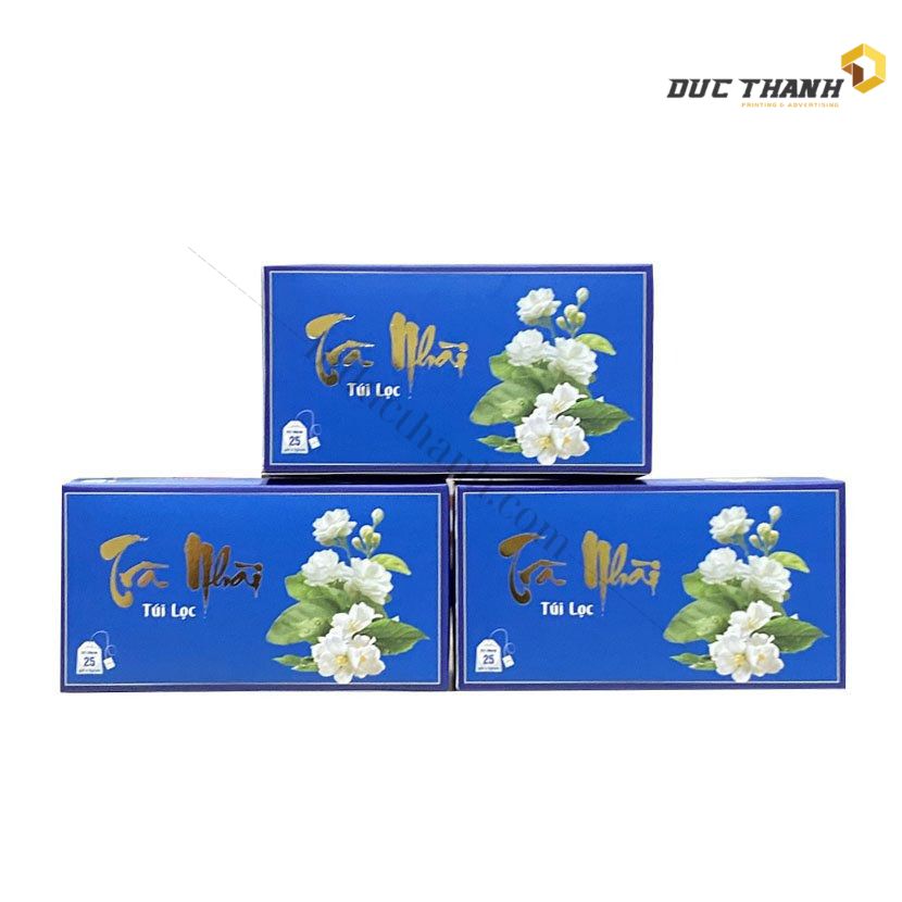 Mẫu hộp giấy đựng trà nhài túi lọc