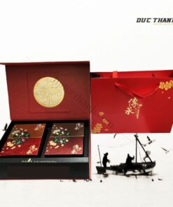 Mẫu hộp giấy đựng trà Ô Long Tứ Quý Hoàng Gia