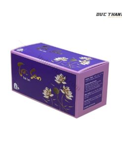 Mẫu hộp giấy đựng trà Sen túi lọc