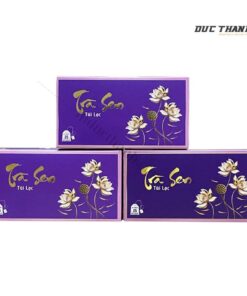 Mẫu hộp giấy đựng trà Sen túi lọc