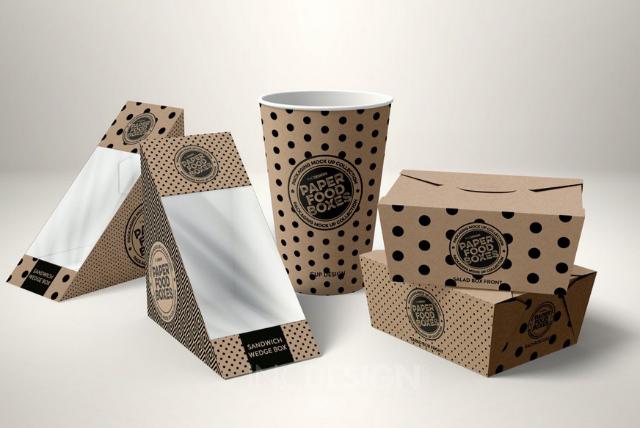 Mẫu in bao bì giấy cho paper food boxes