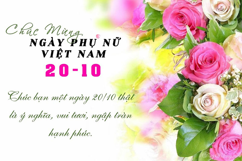 Thiệp chúc mừng 20/10 cho đồng nghiệp, bạn bè