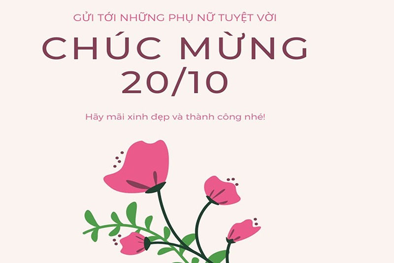 Thiệp chúc mừng 20/10 cho đồng nghiệp, bạn bè