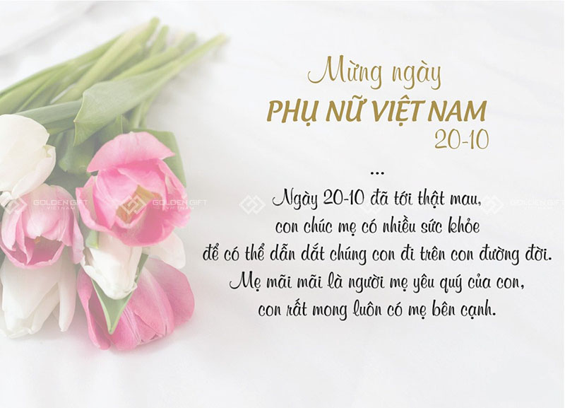 Thiệp chúc mừng 20/10 tặng mẹ