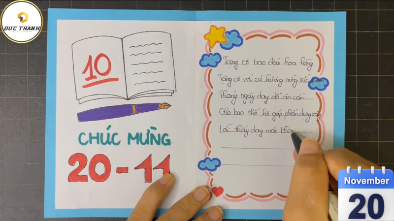 chúc mừng 20/11 kèm lời chúc đơn giản