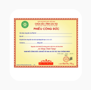 In phiếu công đức