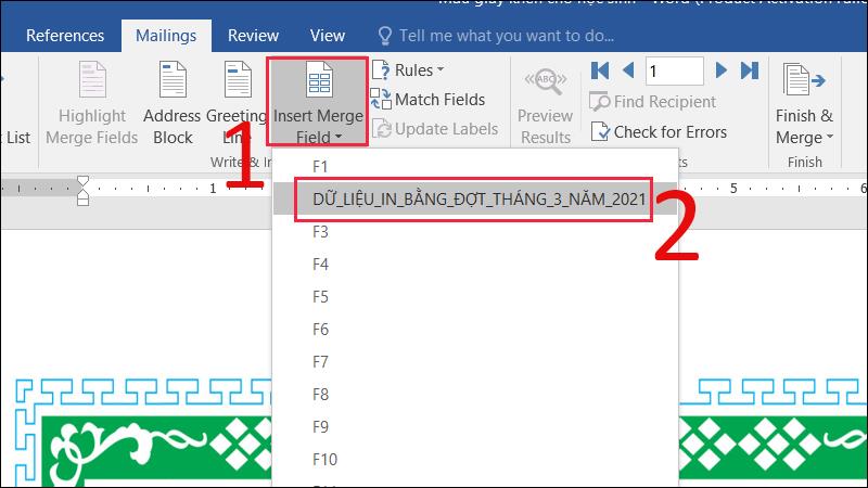 Cách in giấy khen trong Word