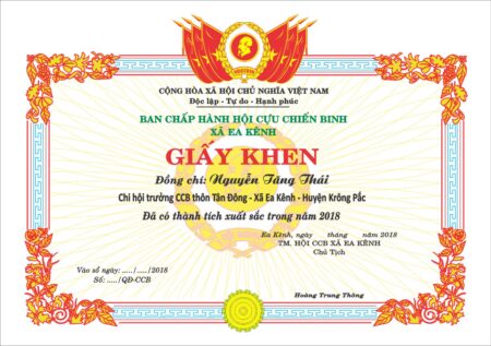 Mẫu giấy khen vector đẹp