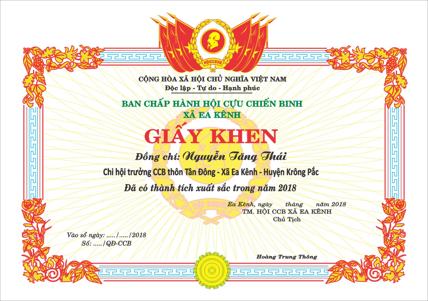 Mẫu giấy khen vector đẹp