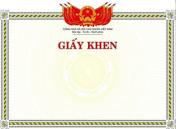 Mẫu phôi giấy khen