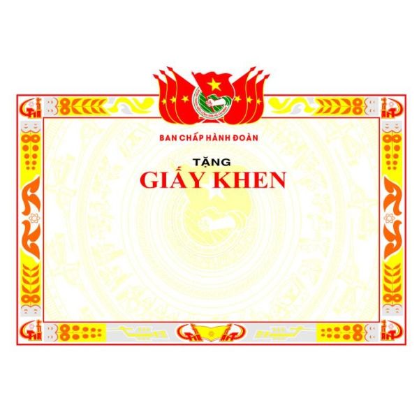 Mẫu phôi giấy khen
