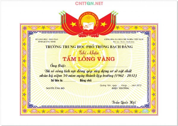 Mẫu phôi giấy khen Đảng ủy, UBND, đoàn thể