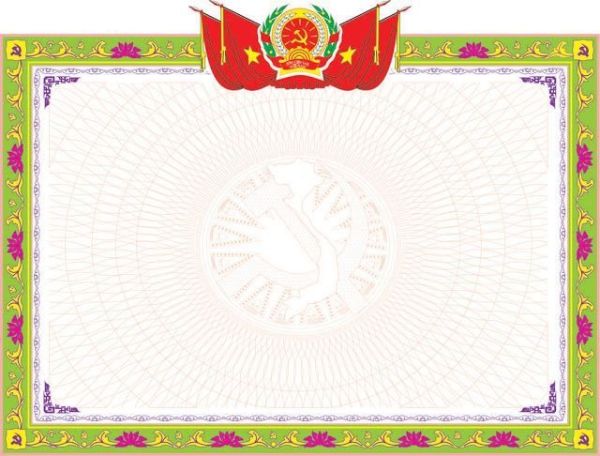 Mẫu phôi giấy khen