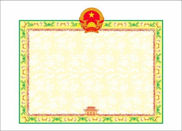 Mẫu phôi giấy khen