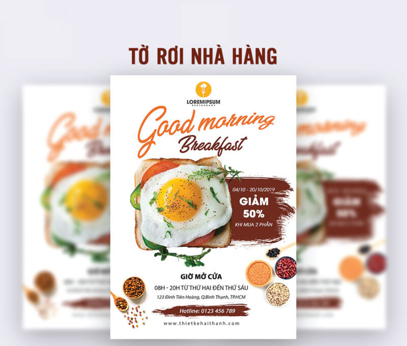 Mẫu tờ rơi quảng cáo đồ ăn