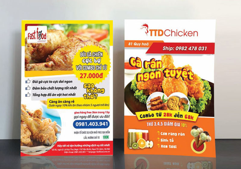 Mẫu tờ rơi quảng cáo đồ ăn