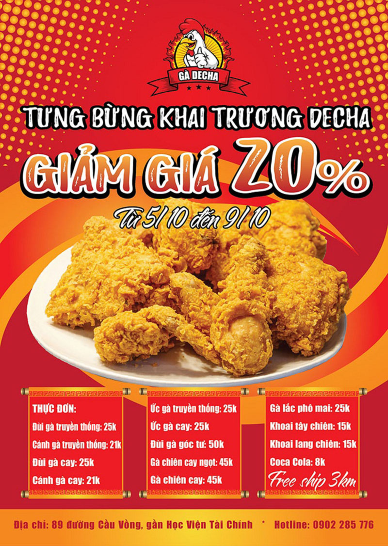 Mẫu tờ rơi quảng cáo đồ ăn