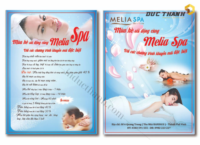 Mẫu tờ rơi spa đẹp